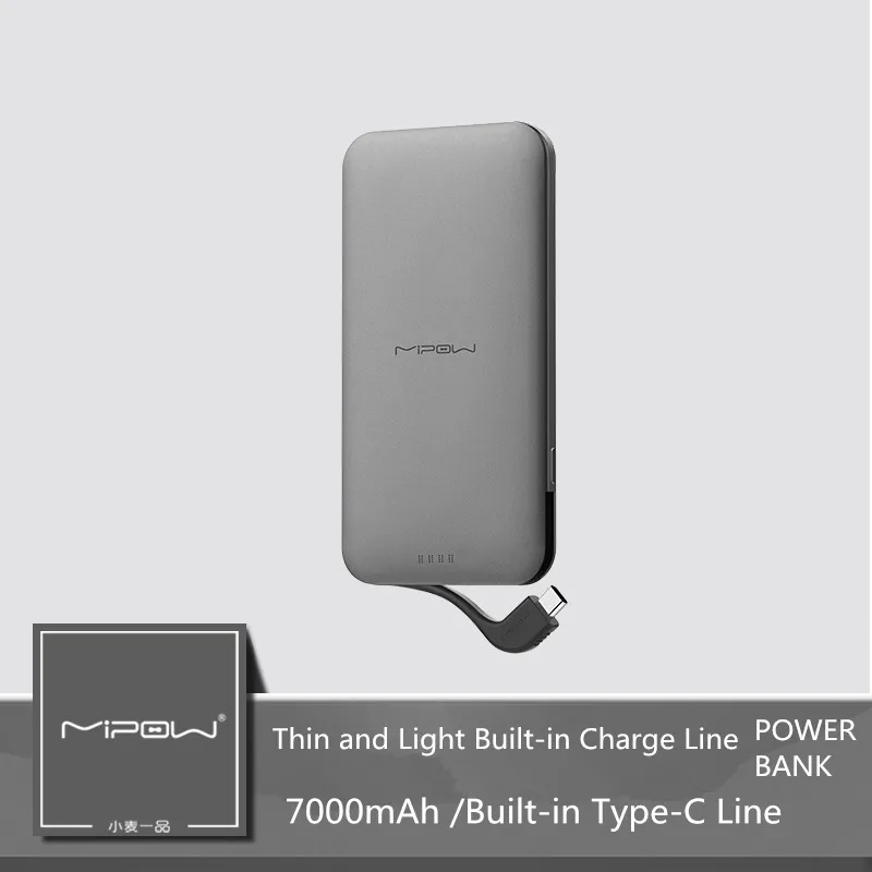 MIPOW 7000mAh power bank with built-in Type-C cable line 2A dDual fast charge externeral battery for HUAWEI XIAOMI SUMSUNG
MIPOW 7000mAh power bank with built-in Type-C cable line 2A dDual fast charge externeral battery for HUAWEI XIAOMI SUMSUNG