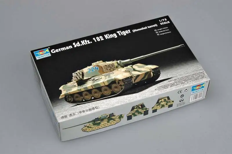 Trumpeter 07201 1/72 немецкий Sd.Kfz. Набор моделей танков King Tiger (Henschel Turret) TH07115-SMT2
Trumpeter 07201 1/72 немецкий Sd.Kfz. Набор моделей танков King Tiger (Henschel Turret) TH07115-SMT2