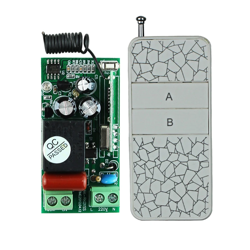 Receiver Transmitter AC220V 1CH Wireless Remote Control Light Switch System For Light Lamp LED SMD ON OFF 315Mhz/433.92Mhz
Receiver Transmitter AC220V 1CH Wireless Remote Control Light Switch System For Light Lamp LED SMD ON OFF 315Mhz/433.92Mhz