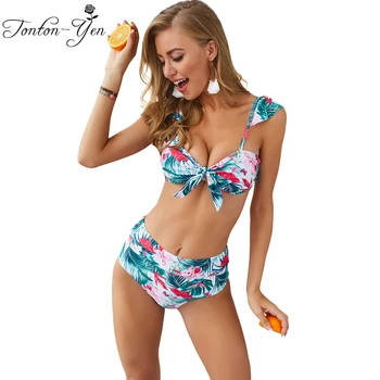 High Cut Bikini Set Brazilian Women Swimwear High Waist Swimsuit Push Up Print Bikinis Sexy Monokini Bathing Suit 2019
High Cut Bikini Set Brazilian Women Swimwear High Waist Swimsuit Push Up Print Bikinis Sexy Monokini Bathing Suit 2019