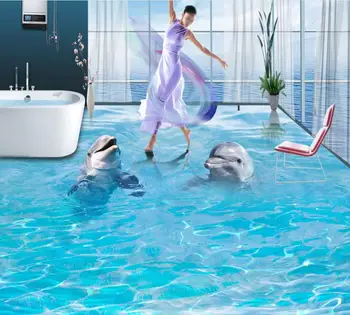 High quality 3d flooring bathroom custom photo pvc wallpaper couple dolphins waterproof self-adhesive wallpaper
High quality 3d flooring bathroom custom photo pvc wallpaper couple dolphins waterproof self-adhesive wallpaper