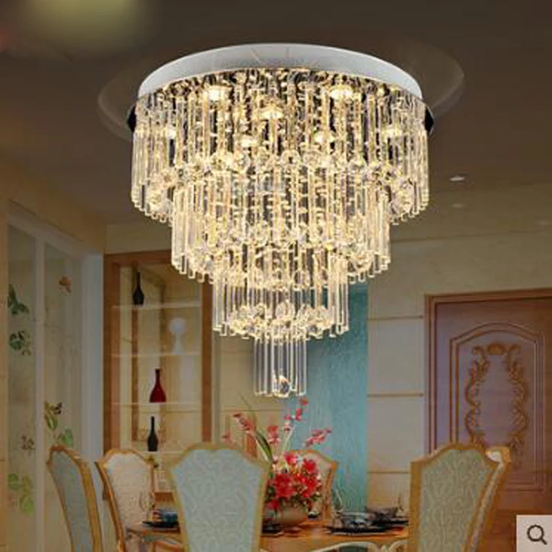 Hall crystal chandelier living room lamp round Villa stair lamp bedroom lamp restaurant light clothing store chandelier modern
Hall crystal chandelier living room lamp round Villa stair lamp bedroom lamp restaurant light clothing store chandelier modern