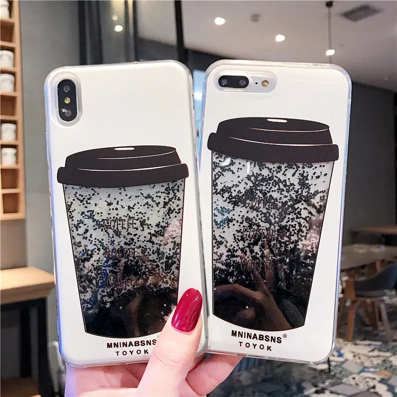 Summer black Pearl Quicksand Case for IPhone 6 Case 6S 7 Plus 8 Creatives 3D Coffee Soft TPU Case for iPhone X XS Max XR Cover
Summer black Pearl Quicksand Case for IPhone 6 Case 6S 7 Plus 8 Creatives 3D Coffee Soft TPU Case for iPhone X XS Max XR Cover