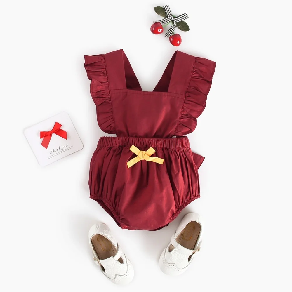 2018 Summer Hot Selling Baby Girl Clothes Deep Red Infant Newborn Jumpsuit Baby Clothing Outfits Sunsuit Bodysuit 0-24M
2018 Summer Hot Selling Baby Girl Clothes Deep Red Infant Newborn Jumpsuit Baby Clothing Outfits Sunsuit Bodysuit 0-24M