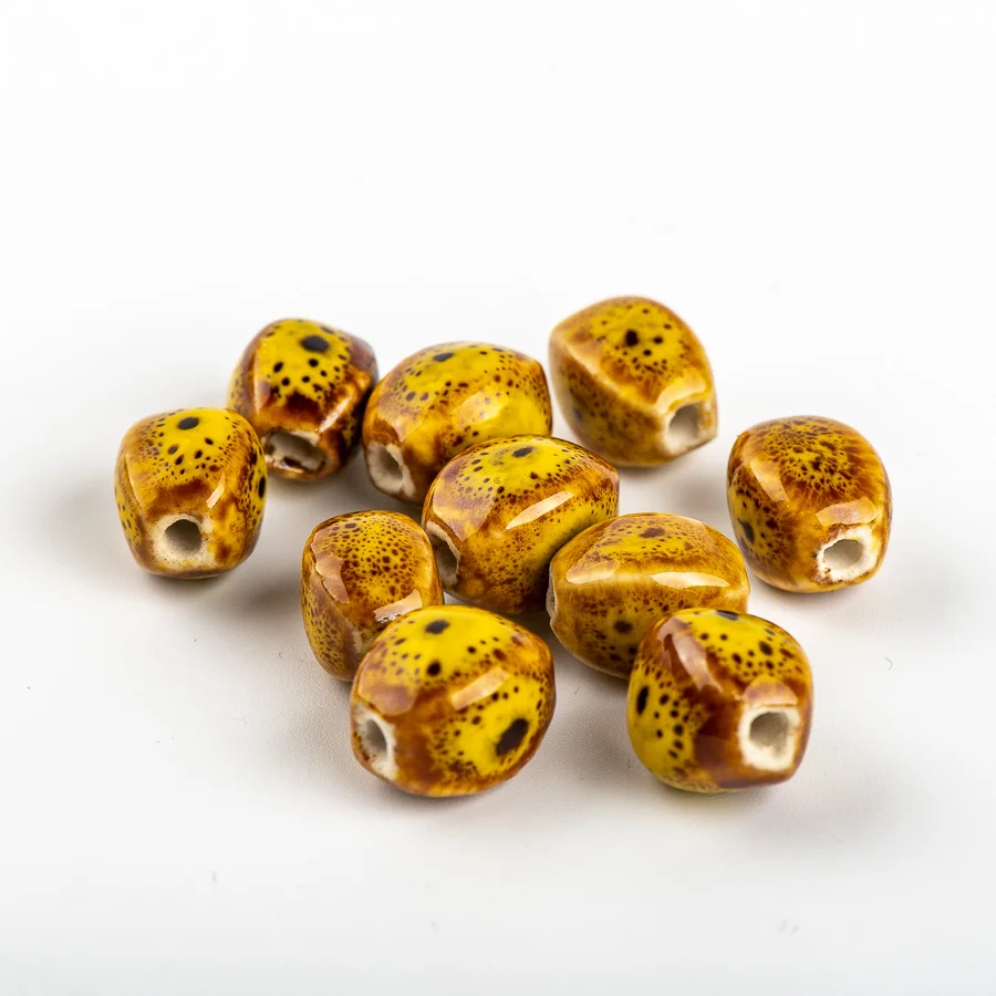Yellow Ceramic DIY Beads Unique Shape Scattered Beads Colorfull glaze bead #A220B
Yellow Ceramic DIY Beads Unique Shape Scattered Beads Colorfull glaze bead #A220B