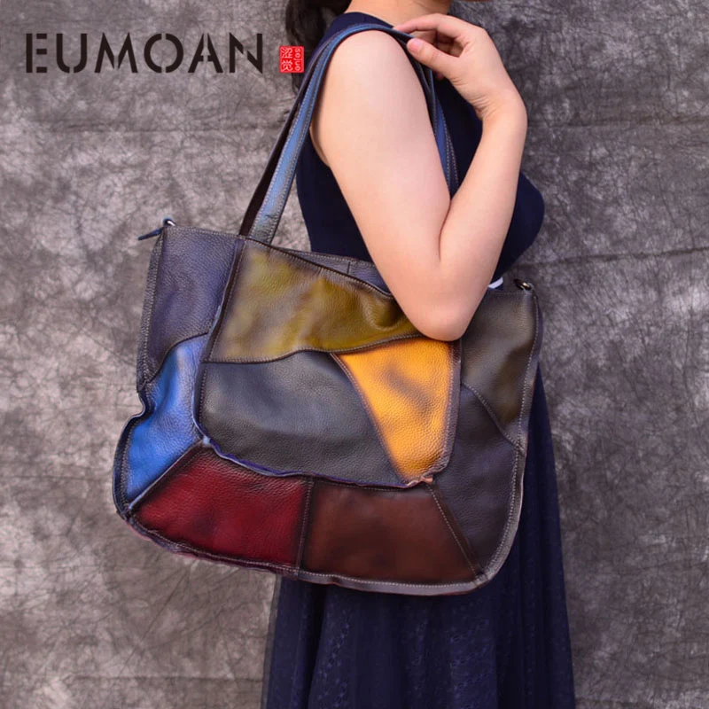 genuine Leather handbags patchwork 2019 new the first layer of leather lady retro large handbag simple manual rub shoulder bag
genuine Leather handbags patchwork 2019 new the first layer of leather lady retro large handbag simple manual rub shoulder bag