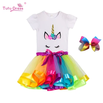 Girl Clothes 2019 3 pcs Girl Clothing Sets Unicorn Cotton T-shirt Rainbow Tutu Skirt Bow Ball Gowns Birthday Party Summer
Girl Clothes 2019 3 pcs Girl Clothing Sets Unicorn Cotton T-shirt Rainbow Tutu Skirt Bow Ball Gowns Birthday Party Summer