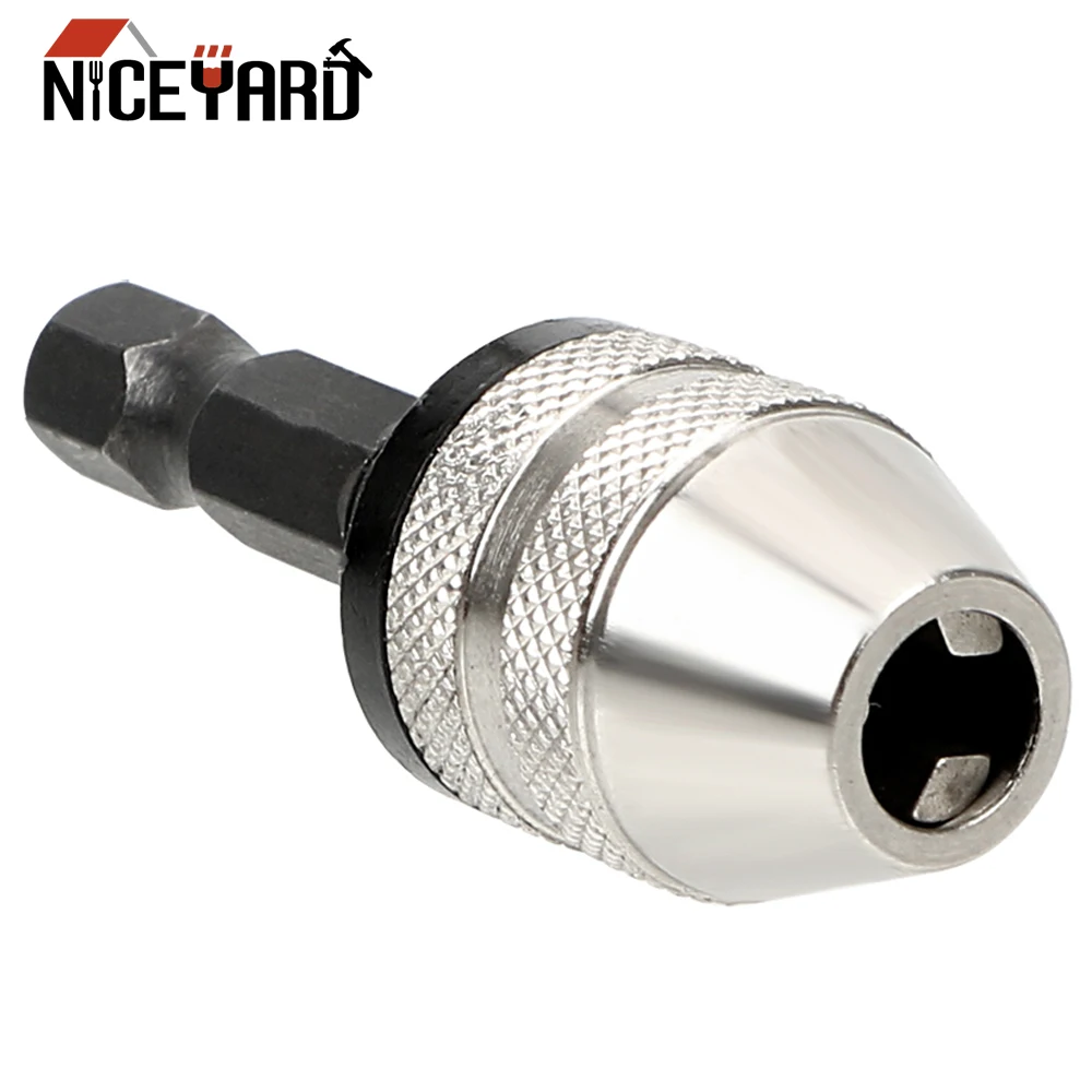 NICEYARD Drill Bit Chuck 0.3-6.5mm Converter Quick Change Adapter Power Tool Accessories 1/4" Inch Hex Shank Tool
NICEYARD Drill Bit Chuck 0.3-6.5mm Converter Quick Change Adapter Power Tool Accessories 1/4" Inch Hex Shank Tool