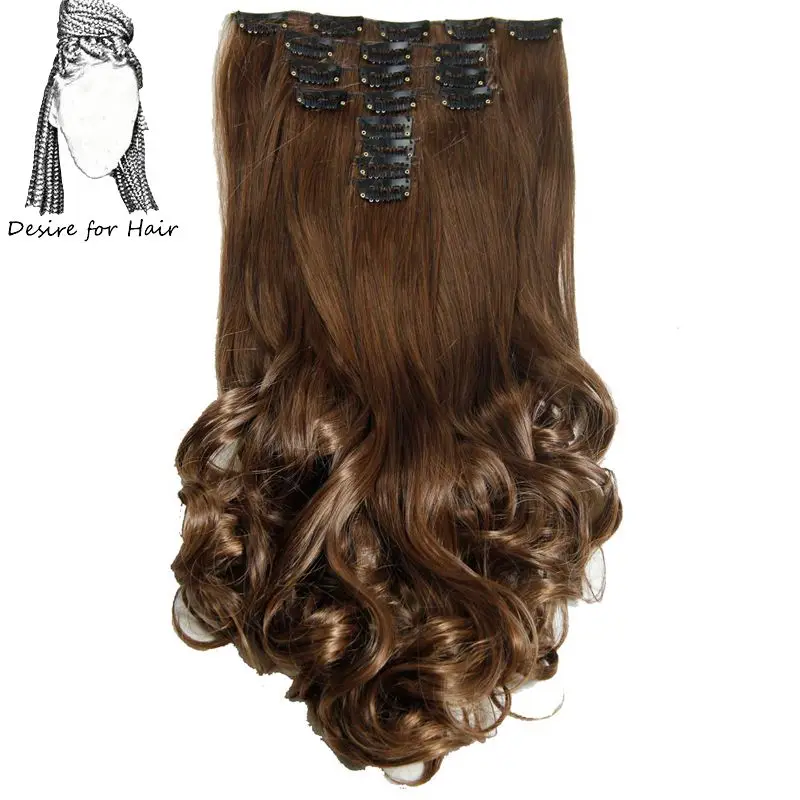 Desire for hair 20inch 50cm 180g heat resistant synthetic wavy clip in hair extensions black brown color
Desire for hair 20inch 50cm 180g heat resistant synthetic wavy clip in hair extensions black brown color