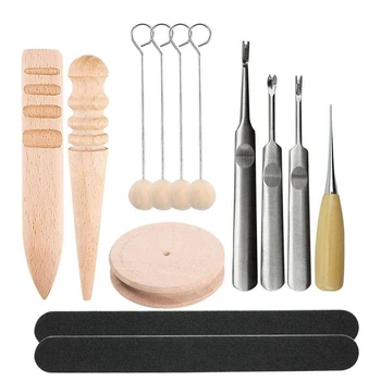 13 Pieces Leather craft Edge Skiving Beveler Multi-size Solid Wood Leather craft Edge Slicker Burnisher, Sanding Strip Wool Da
13 Pieces Leather craft Edge Skiving Beveler Multi-size Solid Wood Leather craft Edge Slicker Burnisher, Sanding Strip Wool Da