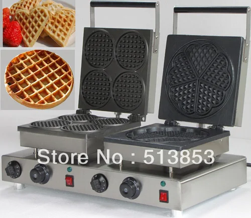 High Quality Doulbe-Head Electric Round Waffle + Heart Shape Waffle Maker Machine Baker
High Quality Doulbe-Head Electric Round Waffle + Heart Shape Waffle Maker Machine Baker