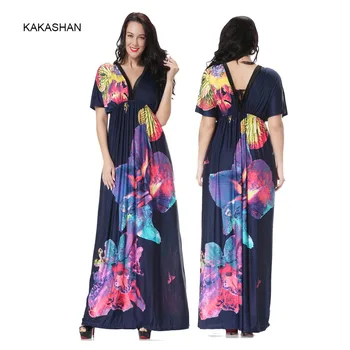 MF6042 Summer Plue Size Sexy V-neck Beach Vacation Beach Print Dress Ice Silk Maxi Dress Bohemian Floor-Length Dress
MF6042 Summer Plue Size Sexy V-neck Beach Vacation Beach Print Dress Ice Silk Maxi Dress Bohemian Floor-Length Dress
