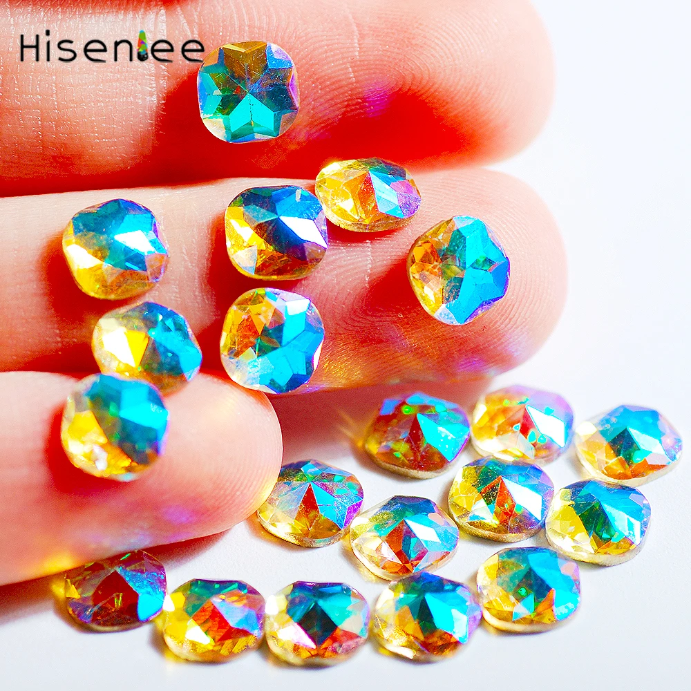 Hisenlee Paradise Shine AB Color Crystal 6MM Glass Square Fillet 3D Nail Art Rhinestones Top Clothing Home DIY Stone
Hisenlee Paradise Shine AB Color Crystal 6MM Glass Square Fillet 3D Nail Art Rhinestones Top Clothing Home DIY Stone