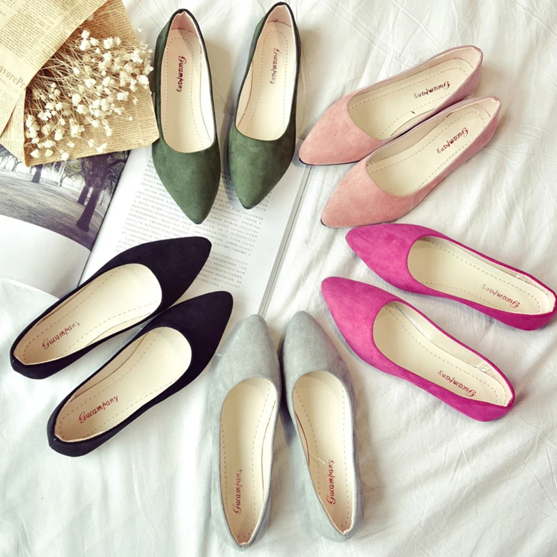 2019 Women Flats Pointed Toe Slip on Flat Shoes Woman Ballet Flats Faux Suede Shallow Shoes Ladies Loafers zapatos mujer A7477
2019 Women Flats Pointed Toe Slip on Flat Shoes Woman Ballet Flats Faux Suede Shallow Shoes Ladies Loafers zapatos mujer A7477