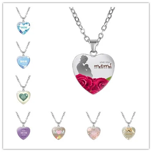 Pattern Mother's Day Crystals From Austrian Necklace Women's Pendeloque Cut Fashion Heart Shaped MOM Clavicle Chain Pendant 
Pattern Mother's Day Crystals From Austrian Necklace Women's Pendeloque Cut Fashion Heart Shaped MOM Clavicle Chain Pendant