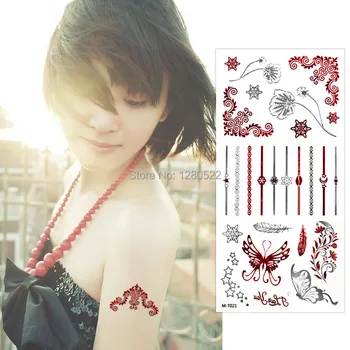 2 sheets Temporary Tattoo Butterfly Metallic Tattoo Flash Ring Star Feather Red Silver Tatoo Body Art Beach Tatuagem
2 sheets Temporary Tattoo Butterfly Metallic Tattoo Flash Ring Star Feather Red Silver Tatoo Body Art Beach Tatuagem