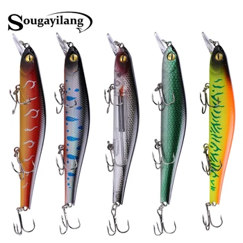 Sougayilang 5PC Minnow Fishing Lure 12.5cm/17g Floating Artificial Hard Bait Bass Wobblers Lures Crankbait Pike Hooks Tackle
Sougayilang 5PC Minnow Fishing Lure 12.5cm/17g Floating Artificial Hard Bait Bass Wobblers Lures Crankbait Pike Hooks Tackle
