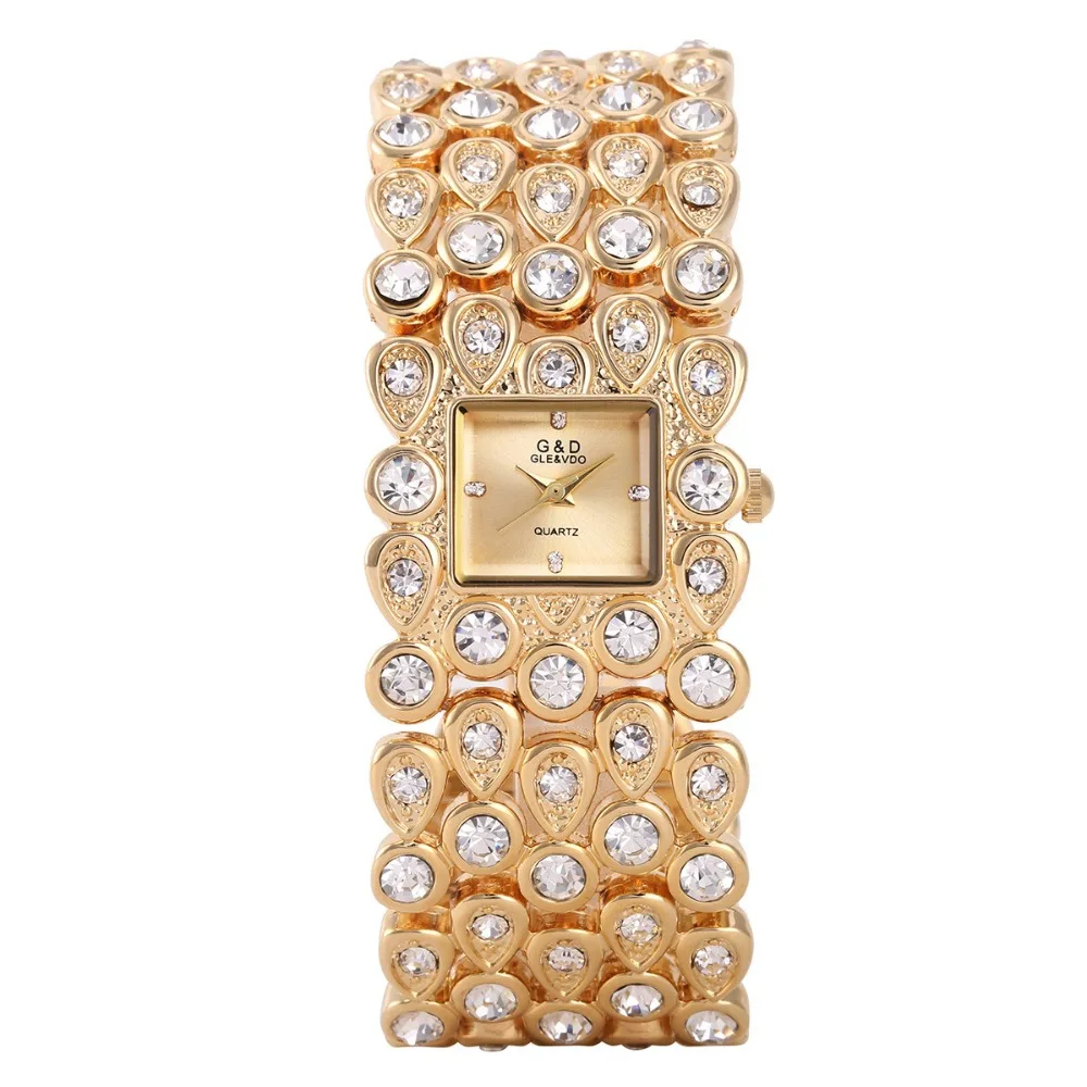G&D Luxury Brand Gold Women's Watches Bracelet Watches Ladies Quartz Wristwatch Crystal Band relogio feminino Rectangel relojes 
G&D Luxury Brand Gold Women's Watches Bracelet Watches Ladies Quartz Wristwatch Crystal Band relogio feminino Rectangel relojes