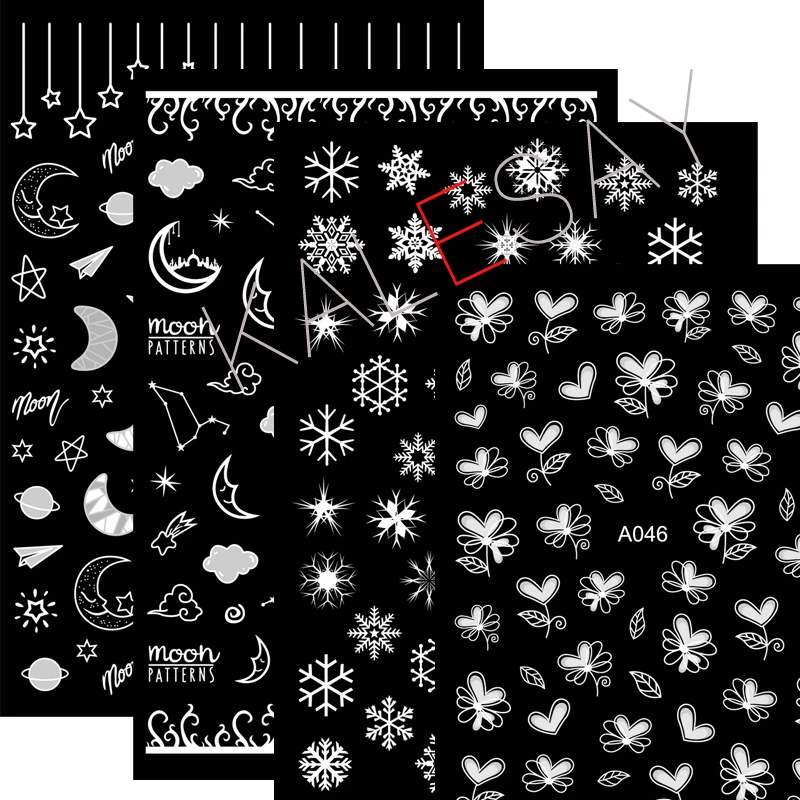 Moon 3D Nail Sticker Manicure Design DIY Sticker Decals Tips Snow Charm Design Adhesive Tips Art for Nail Decoration Butterfly
Moon 3D Nail Sticker Manicure Design DIY Sticker Decals Tips Snow Charm Design Adhesive Tips Art for Nail Decoration Butterfly