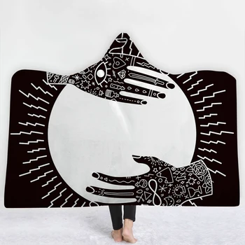 Palm hand planting belief Blanket with hat keep Warm soft comfortable Black-and-white simplicity modern style blanket
Palm hand planting belief Blanket with hat keep Warm soft comfortable Black-and-white simplicity modern style blanket
