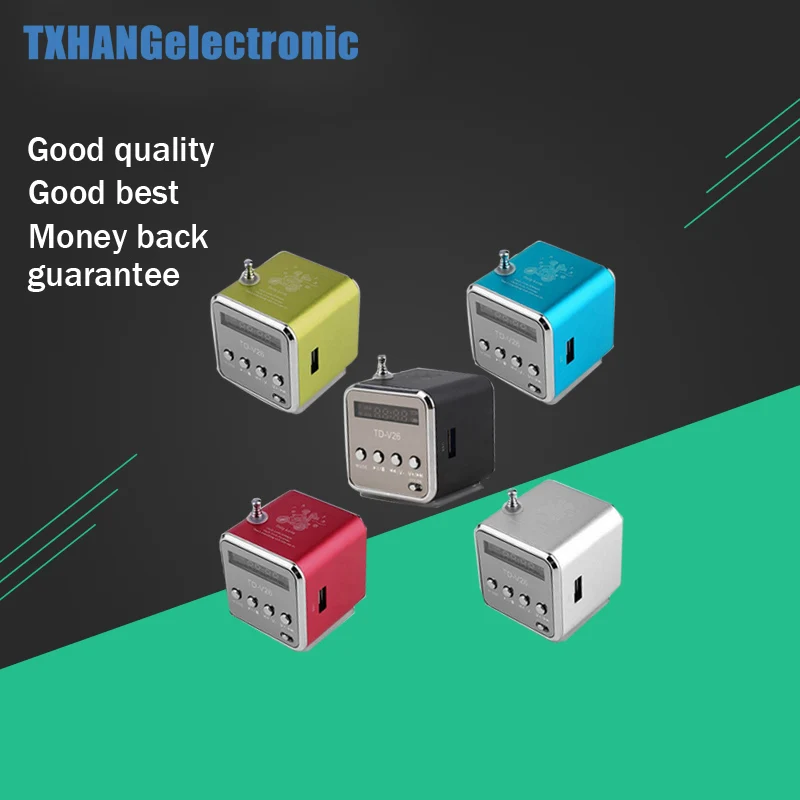 TD-V26 Mini Digital Portable Music MP3 Player Micro SD/TF USB Disk Speaker FM Radio
TD-V26 Mini Digital Portable Music MP3 Player Micro SD/TF USB Disk Speaker FM Radio