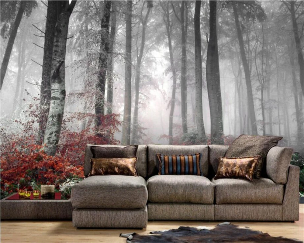 Beibehang Custom Wallpaper House Decorative Background Mural Gray Trees Mural 3D Forest View Living Room Bedroom TV 3d wallpaper
Beibehang Custom Wallpaper House Decorative Background Mural Gray Trees Mural 3D Forest View Living Room Bedroom TV 3d wallpaper