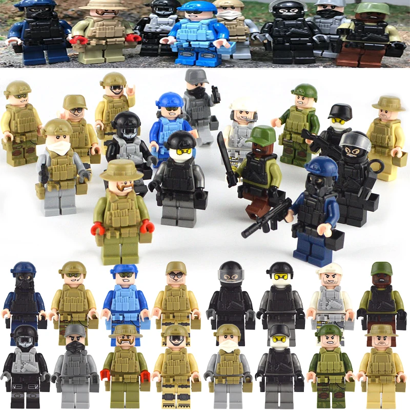 16pcs Weapon Military Army Figures Sets Building Blocks Accessories Camo Gun SWAT Model Building Bricks Toys For Children Gifts
16pcs Weapon Military Army Figures Sets Building Blocks Accessories Camo Gun SWAT Model Building Bricks Toys For Children Gifts