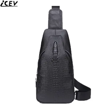 ICEV new 100% genuine leather men's chest bags travel shoulder bag designer solid multifunction male messenger clutch alligator
ICEV new 100% genuine leather men's chest bags travel shoulder bag designer solid multifunction male messenger clutch alligator
