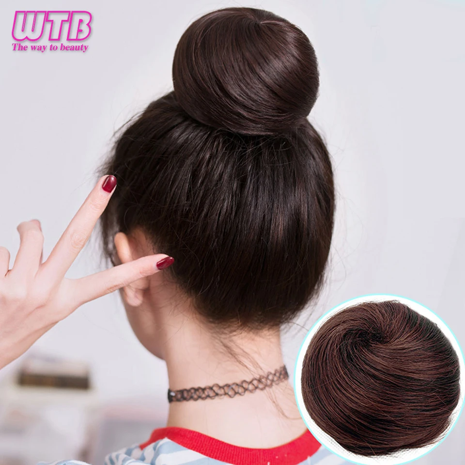 WTB Synthetic Hair Chignon Straight Black Rubber Band Donut Drawstring Heat Resistance Synthetic Hair Bun Hair Extensions
WTB Synthetic Hair Chignon Straight Black Rubber Band Donut Drawstring Heat Resistance Synthetic Hair Bun Hair Extensions