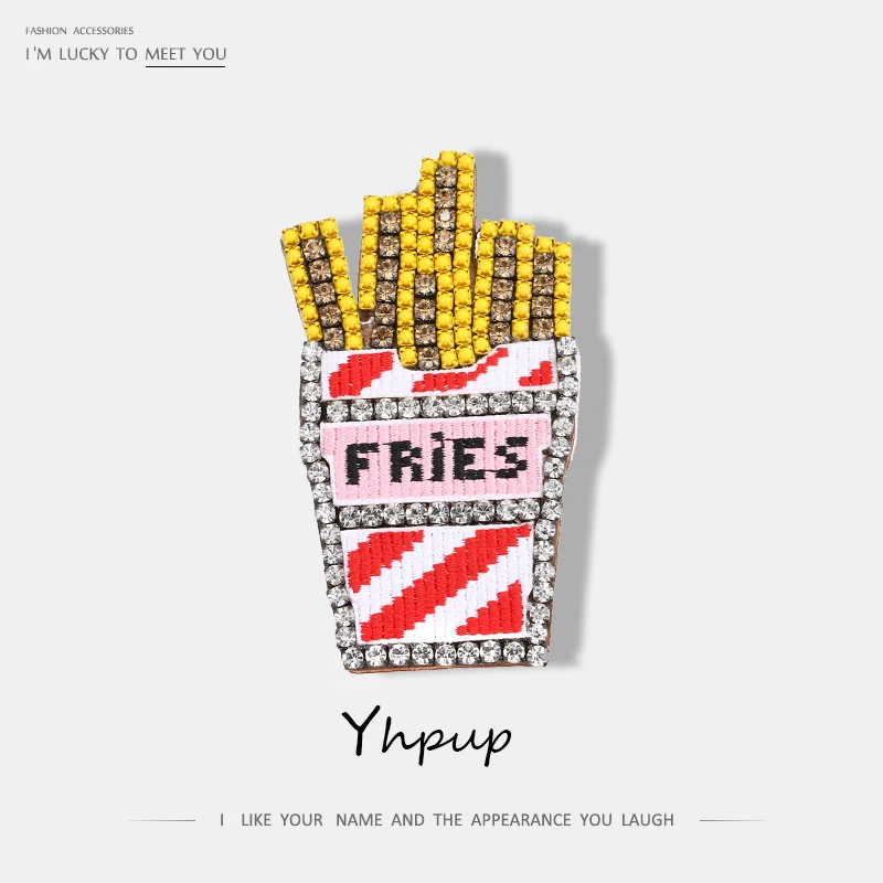 Yhpup 2019 New Fashion Fries Yellow Red Crystal Pins and Big Brooches Exaggerated Rhinstone Brooch For Women Party Gift Jewelry
Yhpup 2019 New Fashion Fries Yellow Red Crystal Pins and Big Brooches Exaggerated Rhinstone Brooch For Women Party Gift Jewelry