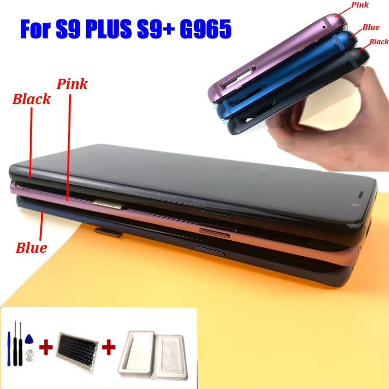 ORIGINAL LCD with Frame for SAMSUNG Galaxy S9 Display S9+ Plus G960 G965 Touch Screen Digitizer with Tools
ORIGINAL LCD with Frame for SAMSUNG Galaxy S9 Display S9+ Plus G960 G965 Touch Screen Digitizer with Tools
