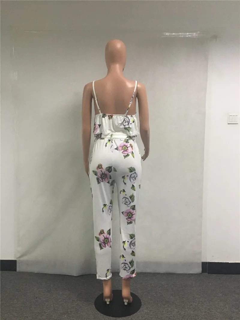 summer floral print pants set-7