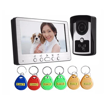 SY815FCID 7 inches LCD Indoor IR LED Night Vision Camera Outdoor Wired Video Doorbell Doorphone Intercom System ID Card Keyfobs
SY815FCID 7 inches LCD Indoor IR LED Night Vision Camera Outdoor Wired Video Doorbell Doorphone Intercom System ID Card Keyfobs