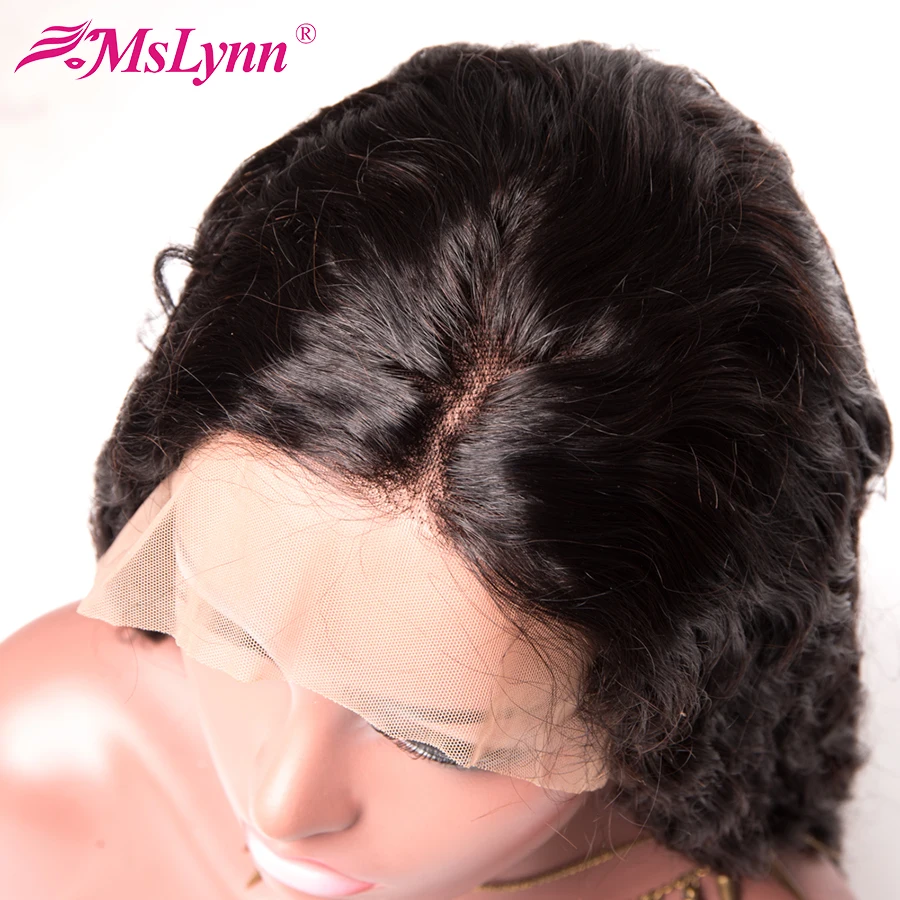 altMslynn 6x12 Brazilian Water Wave Lace Front Human Hair Wigs With Baby Hair 150% Gluless Non-Remy Hair Wig For Black Women