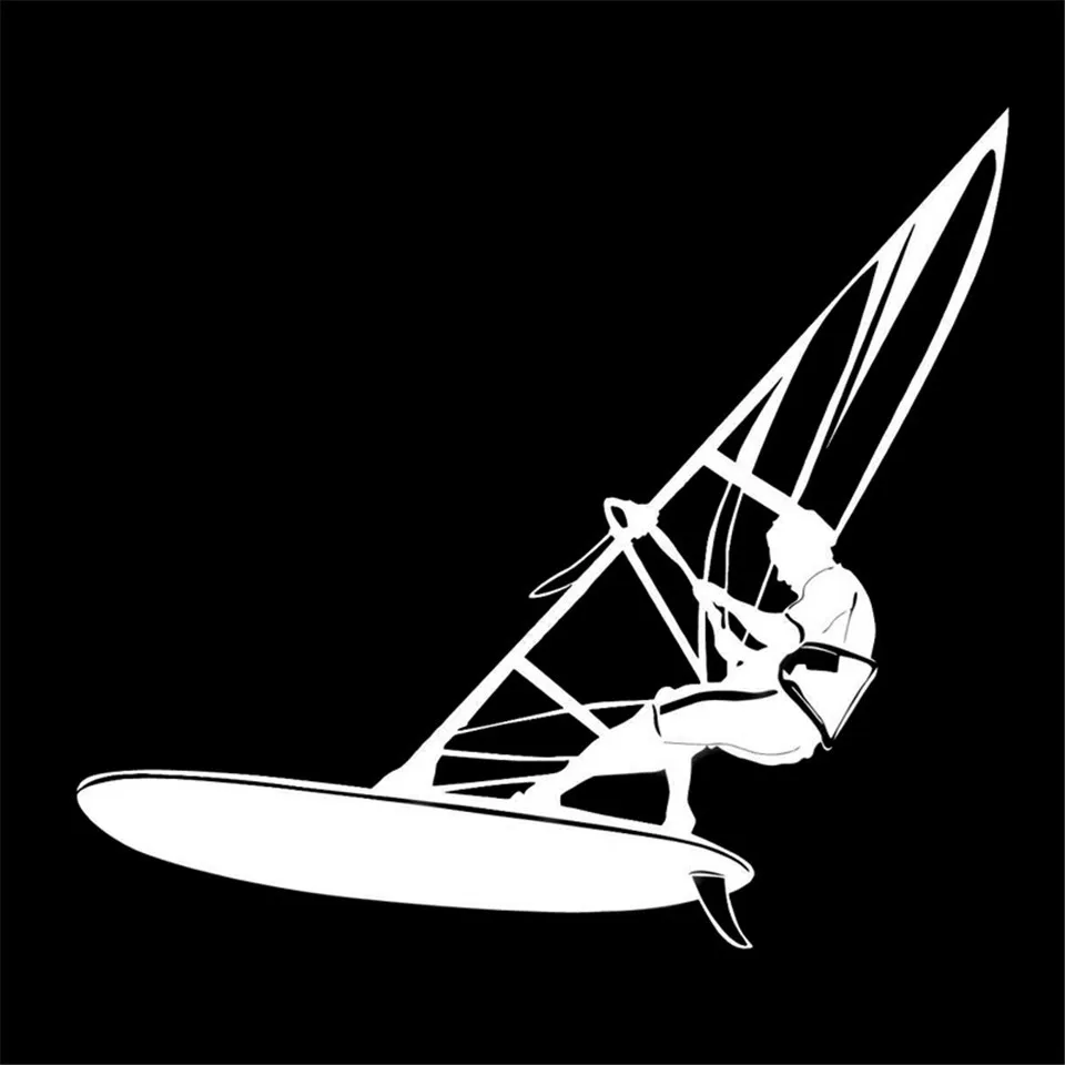 Cunymagos Windsurfing Water Extreme Sports Car Styling Stickers Fashion Creative Car Body Door Window Wall Decal Stickers 17.5cm15 (4)