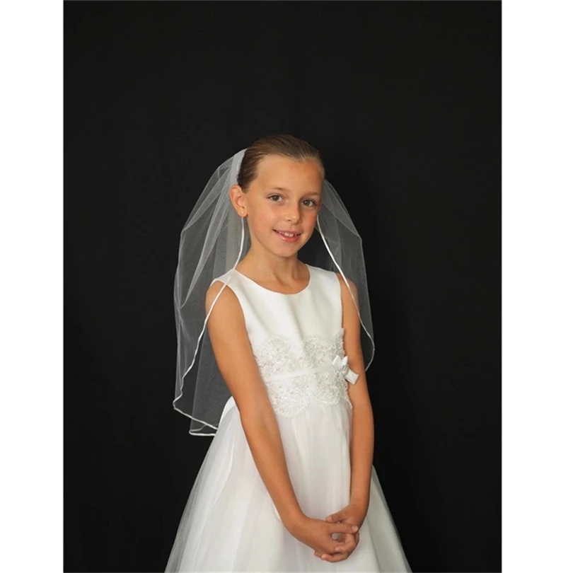 Short One Layer Wedding Flower Girls First communion Veils Pencil Edge Children Kids Tulle Veils With Comb Voiles Mariage Fille
Short One Layer Wedding Flower Girls First communion Veils Pencil Edge Children Kids Tulle Veils With Comb Voiles Mariage Fille