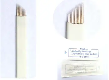 100Pcs/Lot Professional Permanent Makeup White 12Pins Tattoo 3D Eyebrow Microblading Tattoo Needle
100Pcs/Lot Professional Permanent Makeup White 12Pins Tattoo 3D Eyebrow Microblading Tattoo Needle