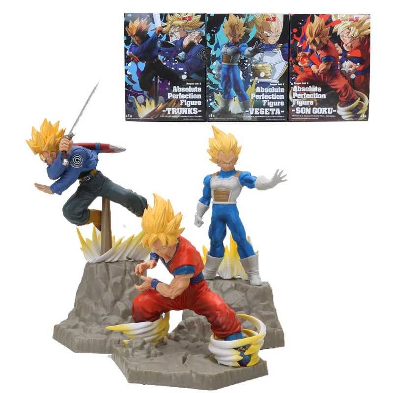 3pcs/set 15-25cm Japan Anime Dragon Ball Z Absolute Perfection Figure Goku Vegeta trunks Super Saiyan DBZ PVC Figure Model Toy
3pcs/set 15-25cm Japan Anime Dragon Ball Z Absolute Perfection Figure Goku Vegeta trunks Super Saiyan DBZ PVC Figure Model Toy