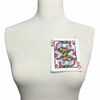 4pc Sequin Poker Patch Beaded Playing Cards Applique Paillette Game Patches For Clothing Parches Bordados Sew On 12x10cm AC1056
4pc Sequin Poker Patch Beaded Playing Cards Applique Paillette Game Patches For Clothing Parches Bordados Sew On 12x10cm AC1056