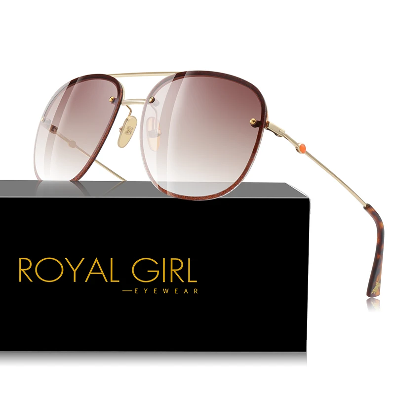 ROYAL GIRL Rimless Sunglasses Women 2019 Male Luxury Brand Designer Sun Glasses Ocean Lens Eyewear Metal Oculos Retro ss563
ROYAL GIRL Rimless Sunglasses Women 2019 Male Luxury Brand Designer Sun Glasses Ocean Lens Eyewear Metal Oculos Retro ss563
