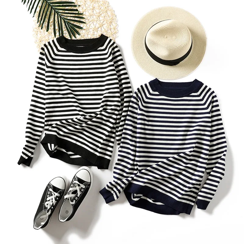SINGRAIN Women knitted sweaters striped pullovers long sleeves basic sweaters loose warm tricot autumn winter Korean Knit Tops
SINGRAIN Women knitted sweaters striped pullovers long sleeves basic sweaters loose warm tricot autumn winter Korean Knit Tops