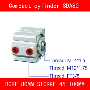 CE ISO SDA80 Cylinder Magnet Compact SDA Series Bore 80mm Stroke 45-100mm Compact Air Cylinders Dual Action Air Pneumatic
CE ISO SDA80 Cylinder Magnet Compact SDA Series Bore 80mm Stroke 45-100mm Compact Air Cylinders Dual Action Air Pneumatic