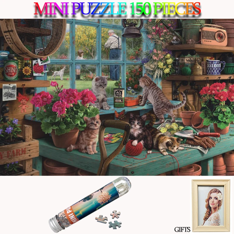 MOMEMO Curious Cat 150 Pieces Mini Jigsaw Puzzle Test Tube Puzzle 150 Pieces Puzzles for Kids Children Adults Toys Gifts
MOMEMO Curious Cat 150 Pieces Mini Jigsaw Puzzle Test Tube Puzzle 150 Pieces Puzzles for Kids Children Adults Toys Gifts