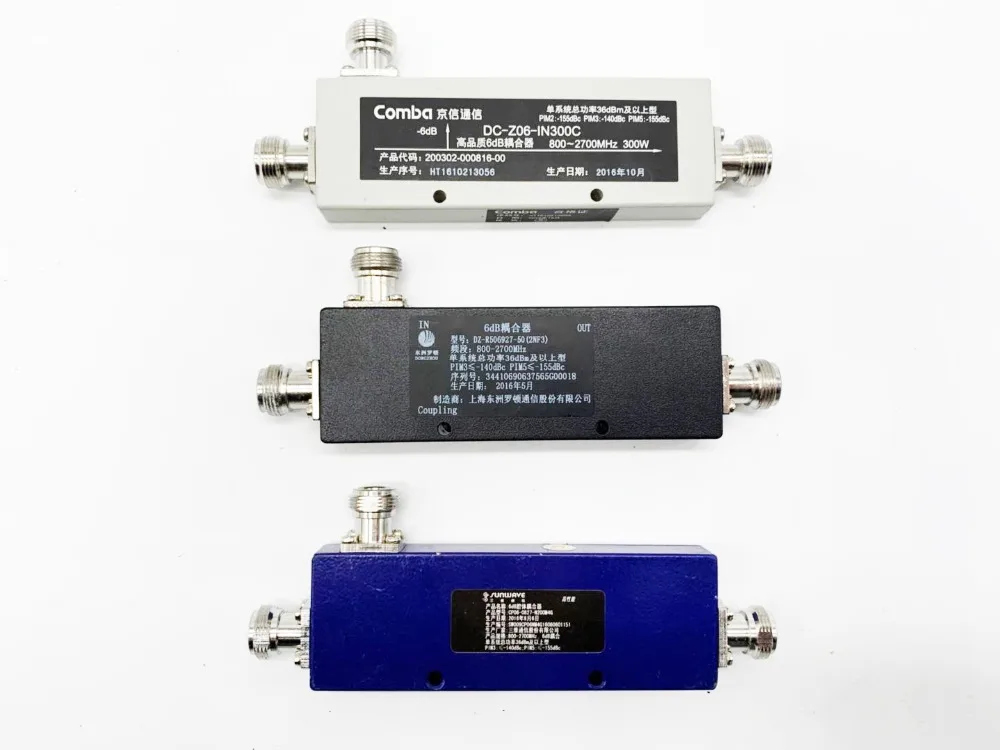 Interphone Relay Platform Cavity Coupler 6dB 300W Relay Platform Directional Coupler RF Indoor n female connector 800 -2700 1pcs
Interphone Relay Platform Cavity Coupler 6dB 300W Relay Platform Directional Coupler RF Indoor n female connector 800 -2700 1pcs