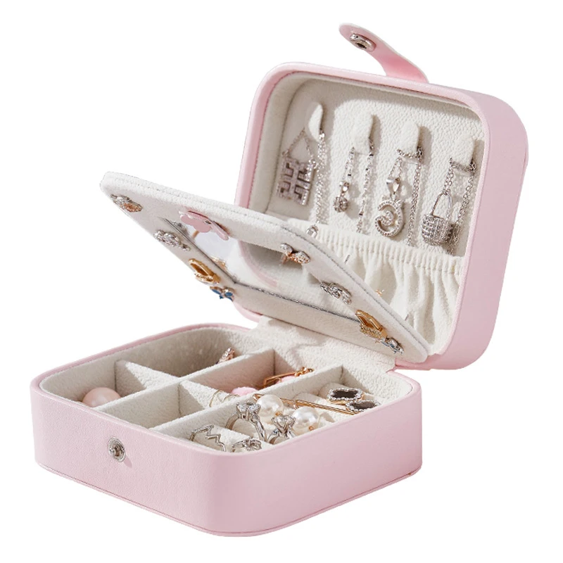 Fashion Jewelry Storage Box Ring Necklace Stud Earring Portable Storage Organizer
Fashion Jewelry Storage Box Ring Necklace Stud Earring Portable Storage Organizer