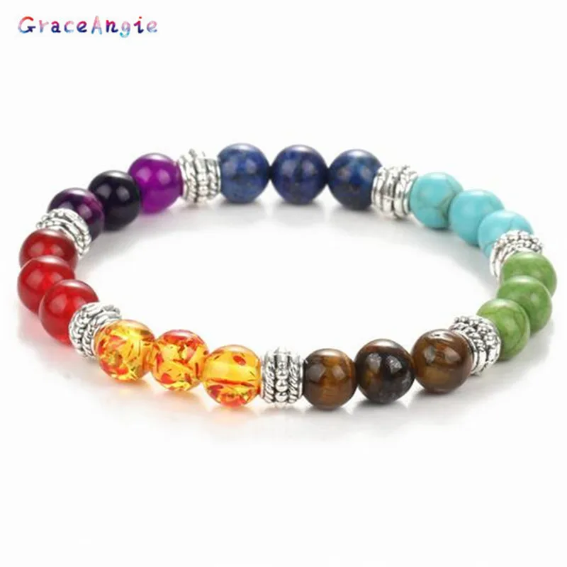 GraceAngie Colorful Beads Volcanic Stone Beaded Stretch Bracelet DIY Transparent Shiny Casual Sports National Wind Style
GraceAngie Colorful Beads Volcanic Stone Beaded Stretch Bracelet DIY Transparent Shiny Casual Sports National Wind Style