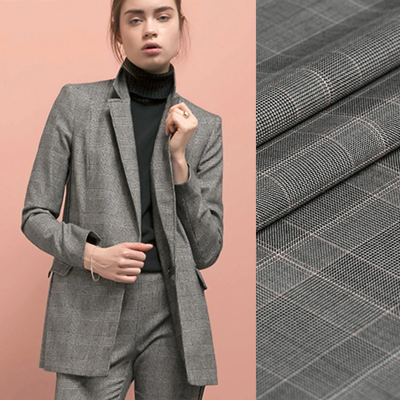 150CM Wide 260G/M Weight Check Gray Wool Fabric for Autumn Spring Suit Dress Jacket E797
150CM Wide 260G/M Weight Check Gray Wool Fabric for Autumn Spring Suit Dress Jacket E797