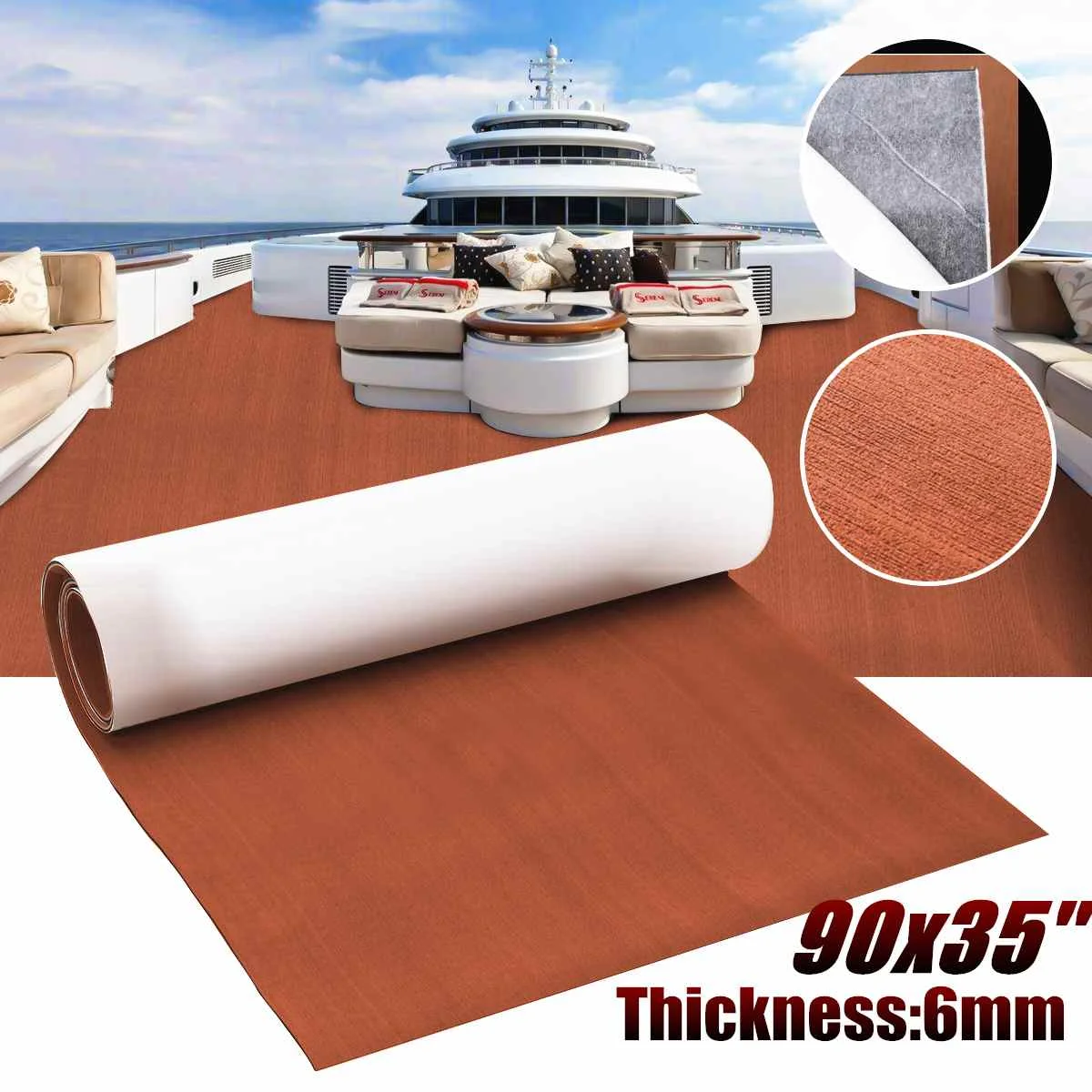 230x90x0.6cm Dark Brown EVA Foam Teak Deck Sheet Mat Pad Self Adhesive Boat Yacht RV Motorhome Synthetic Decking Foam Floor Mat
230x90x0.6cm Dark Brown EVA Foam Teak Deck Sheet Mat Pad Self Adhesive Boat Yacht RV Motorhome Synthetic Decking Foam Floor Mat