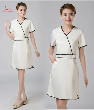 Korean beautician set professional set of skirt cashier front desk shopping guide plastic beauty work
Korean beautician set professional set of skirt cashier front desk shopping guide plastic beauty work