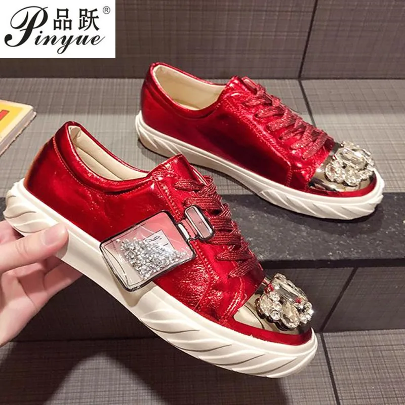 2019 Spring Fashion Brand Lady Shoes Women Sneaker Rhinestone Silver Girl Crystal Bling Cross-tied Lace Up Glitter Red
2019 Spring Fashion Brand Lady Shoes Women Sneaker Rhinestone Silver Girl Crystal Bling Cross-tied Lace Up Glitter Red